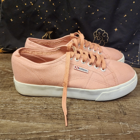 Superga Cotu Classic Canvas Sneakers 2750 Pink Peach Size - Picture 3 of 6